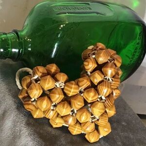 Wooden Beaded Heart Decor